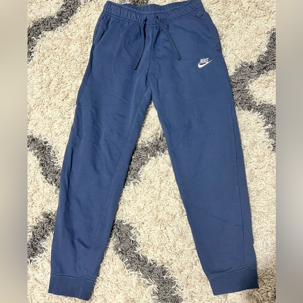 Nike Womens Blue Fleece Jogger Pants- Size Small